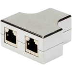 RJ45 síťový adaptér Digitus AT-AG 2X8/8 CAT 5, CAT 5e, [2x RJ45 zástrčka - 1x RJ45 zástrčka], šedá