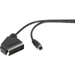 Konektor DIN / SCART AV kabel SpeaKa Professional SP-9076580, [1x mini DIN zástrčka - 1x SCART zástrčka], 1.50 m, černá