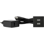 Vestavná zásuvka Kopp 939747010 s USB, IP20, černá