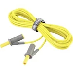 VOLTCRAFT MSB-501 bezpečnostní měřicí kabely [lamelová zástrčka 4 mm - lamelová zástrčka 4 mm] žlutá, 5.00 m