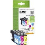 KMP Ink náhradní Brother LC-225XLC, LC-225XLM, LC-225XLY kompatibilní kombinované balení azurová, purppurová, žlutá B52V 1530,0050