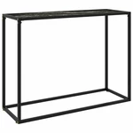 Console Table Black 39.4"x13.8"x29.5" Tempered Glass