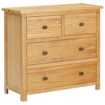 Chest of Drawers 31.5"x13.8"x29.5" Solid Oak Wood