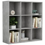 Book Cabinet Concrete Gray 38.6"x11.8"x38.6" Chipboard