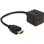 Delock 65226 HDMI adaptér [1x HDMI zástrčka - 2x HDMI zásuvka] čierna  12.00 cm