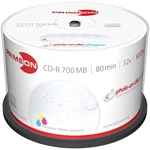 Primeon 2761109 CD-R 80 700 MB 50 ks vreteno možnosť potlače, povrch s vysokým leskom, vodotesný, odolné voči oteru