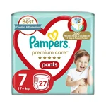 Pampers Premium Care Pants vel. 7 17+ kg plenkové kalhotky 27 ks