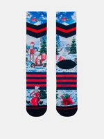 XPOOOS Men's Red-Blue Socks