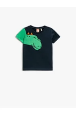 Koton Tričko s krátkym rukávom a potlačou dinosaura, bavlnené