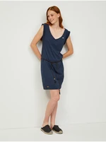 Dark blue dress with tying Ragwear Slavka - Ladies