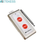 Retekess TD004 Two-key Wireless Calling Bell Pager Call Button Transmitter fo Wireless Calling System for Restaurant Coffee Shop