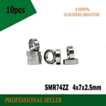 Free Shipping 10 PCS SMR74ZZ 4*7*2.5mm Bearings SMR74 ZZ 4x7x2.5 mm Stainless Steel Ball Bearings DDL-740ZZ