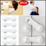 5pcs/lot Children Security Protector Baby Care Multi-function Child Baby Safety Lock Cupboard Cabinet Door Drawer Safety Locks