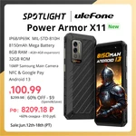 Ulefone Power Armor X11 Rugged Phone 8150 mAh 8GB RAM 32GB ROM Waterproof Smartphone NFC 2.4G/5G WiFi Mobile Phones Global