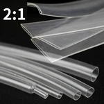 1meter/5meterTransparent Heat Shrink Tube 1mm1.5mm2mm3.5mm5mm6mm8mm Sleeve Winding Kit DIY Connector Cable Repair