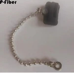 10pcs USB dust plug With metal fixed chain anti losing chain usb-a female dust cap soft silicone plug cover