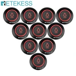 10pcs RETEKESS TD019 433.92MHz Wireless Pager Call Button Transmitter For Waiter Service Restaurant Cafe Hookah Clinic