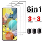 6in1 Protective Glass for Samsung A51 A52 A21S A31 A32 A50 Camera Lens Screen Protector on Galaxy A71 A72 A12 A70 S22 Plus Glass