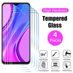 4Pcs Protective Glass for Xiaomi Redmi Note 11 10 9 Pro 10S 9S 8 Screen Protector For Redmi 9C NFC 9T 9A 9AT 10C Glass
