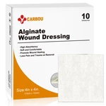 10pcs 4"x4" Calcium Alginate Wound Dressing Soft and Absorbent Dressing Gauze, Non Stick Pads