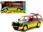 Ford Explorer Red and Yellow with Green Graphics "Jurassic Park" (1993) Movie 30th Anniversary "Hollywood Rides" Series 1/32 Diecast Model Car by Jad