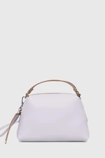 Kožená kabelka Gianni Chiarini fialová farba