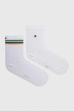 Ponožky Tommy Hilfiger 2-pak dámske, biela farba, 701227306