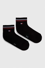 Ponožky Tommy Jeans 2-pak čierna farba, 701228177