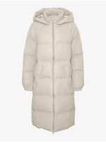 Women's cream winter quilted coat VERO MODA Noe - Women