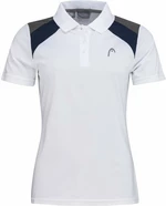 Head Club Jacob 22 Tech Polo Shirt Women White/Dark Blue M Tennis-Shirt