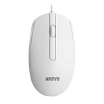 Myš drátová, Marvo MS003, bílá, optika, 1000DPI