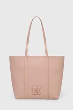 Kožená kabelka Dkny béžová farba, R41AKC01