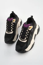 Marjin Women's High-Sole Sneaker Lace-Up Leopard Detail Sneakers Desya black. Marjin Women's High-Sole Sneaker Lace-Up Leopard Detail Sneakers Desya black.
