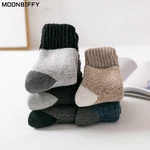 Winter Men's Thick Warm Wool Socks Harajuku Retro Merino Cashmere Socks High Quality Large Size Casual Long Socks for Men
