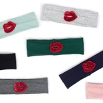 Fashion Kid Headband Lip Print Soft Baby Headwear Toddler Elastic Casual Ribbed Hairband Solid Color Headwrap Hair Accessories