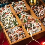 30pcs Christmas Party Night Series Stickers Pack Retro Santa Snowman Scrapbook Planners Calendars Gifts Journal Decoration