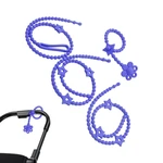 Silicone Pacifier Clips Silicone Straps For Pacifier Adjustable Stretchable Sippy Cup Straps For High Chair Car Seat Cribs