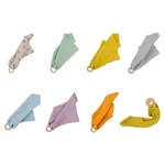 Baby Bibs Teether Rattle Solid Color Security Blanket for Infants Breathable Soothe Towel Rattle Bib Mood Appease Cloth