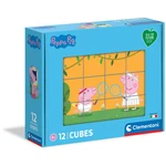 Clementoni - Play For Future Obrázkové kostky Prasátko Peppa, 12 kostek