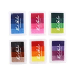 Kids Gift Hand Account Scrapbooking Newborn Footprint Inkpad Gradient Color Ink Pad Stamp Oil Based Rainbow Ink Pad
