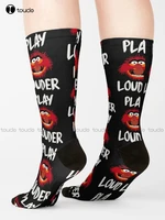 Play Louder Socks Red White And Blue Socks Personalized Custom 360° Digital Print Gift Harajuku Unisex Adult Teen Youth Socks