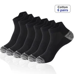 6 Pairs High Quality Men Ankle Socks Breathable Cotton Sports Socks Mesh Casual Athletic Summer Thin Cut Short Sokken Size 38-48
