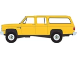 1987 Chevrolet Suburban K20 Custom Deluxe  Construction Yellow "Blue Collar Collection" Series 13 1/64 Diecast Model Car by Greenlight