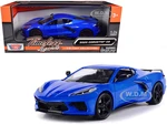 2020 Chevrolet Corvette C8 Stingray Blue Metallic "Timeless Legends" 1/24 Diecast Model Car by Motormax