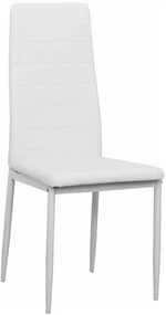 TEMPO KONDELA jídelní židle COLETA NOVA bílá eko kůže/bílá podnož