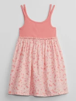 Pink Girly Floral Dress with Straps GAP