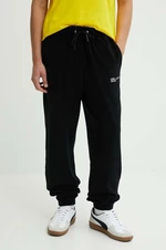 Bavlnené tepláky Karl Lagerfeld Jeans čierna farba, jednofarebné, 245D1001