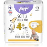 Bella Baby Happy Soft&Delicate Size 4+ Maxi Plus jednorazové plienky 9-15 kg 13 ks