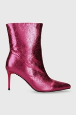 Členkové topánky Steve Madden Lyricals dámske, ružová farba, na vysokom podpätku, SM11002592