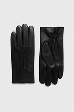 Kožené rukavice Tiger Of Sweden pánske, čierna farba